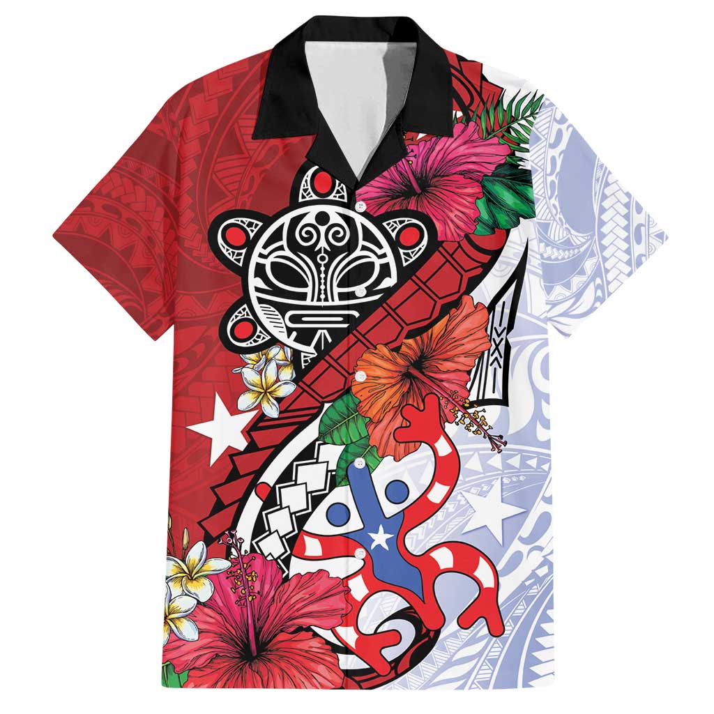 Puerto Rico Boricua Family Matching Summer Maxi Dress and Hawaiian Shirt Taino - Polynesia Tribal Mix - Wonder Print Shop