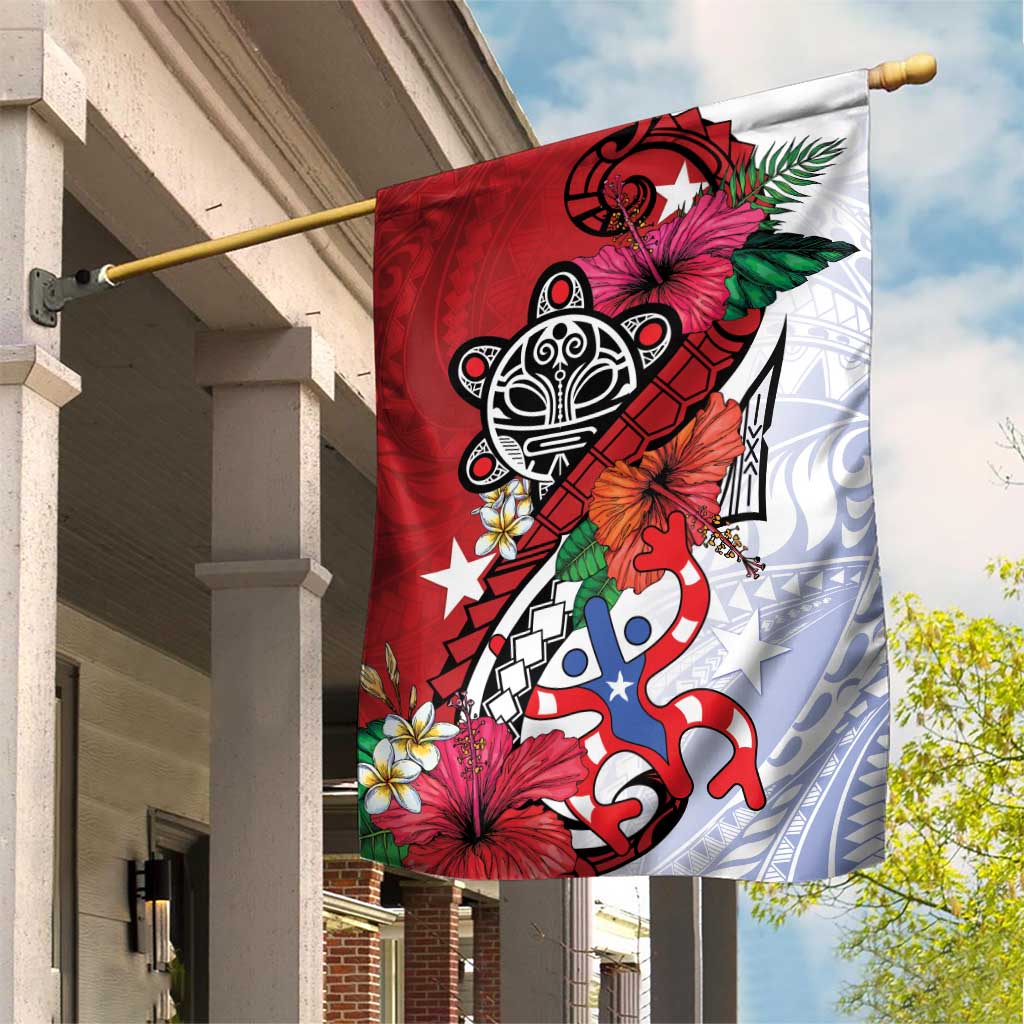 Puerto Rico Boricua Garden Flag Taino - Polynesia Tribal Mix - Wonder Print Shop