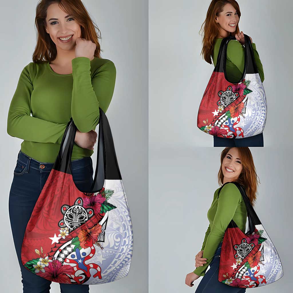 Puerto Rico Boricua Grocery Bag Taino - Polynesia Tribal Mix - Wonder Print Shop
