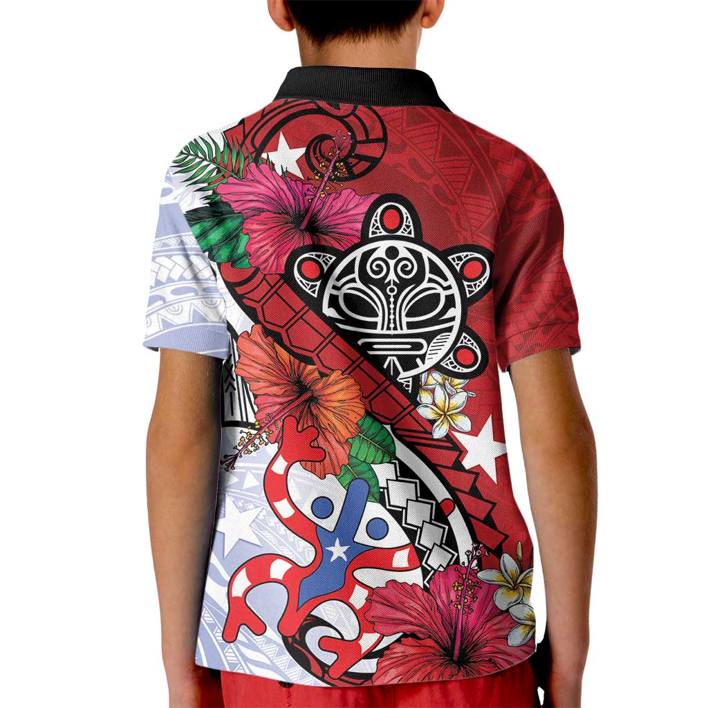 Puerto Rico Boricua Kid Polo Shirt Taino - Polynesia Tribal Mix - Wonder Print Shop