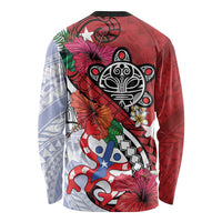 Puerto Rico Boricua Long Sleeve Shirt Taino - Polynesia Tribal Mix - Wonder Print Shop