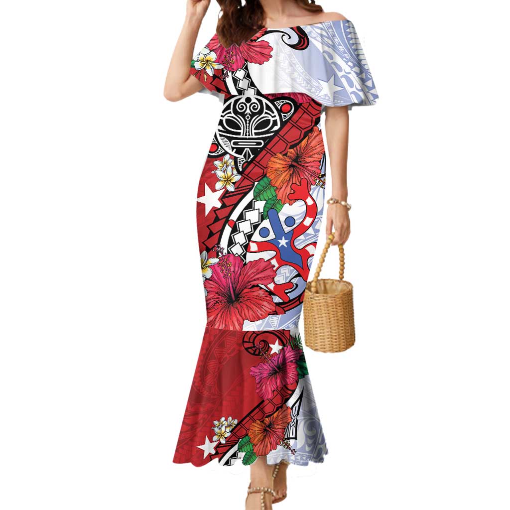 Puerto Rico Boricua Mermaid Dress Taino - Polynesia Tribal Mix - Wonder Print Shop