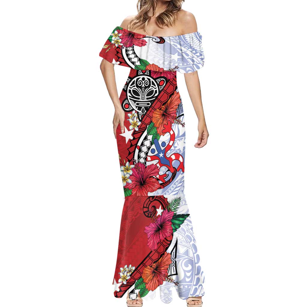 Puerto Rico Boricua Mermaid Dress Taino - Polynesia Tribal Mix - Wonder Print Shop