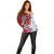 Puerto Rico Boricua Off Shoulder Sweater Taino - Polynesia Tribal Mix - Wonder Print Shop
