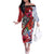 Puerto Rico Boricua Off The Shoulder Long Sleeve Dress Taino - Polynesia Tribal Mix - Wonder Print Shop
