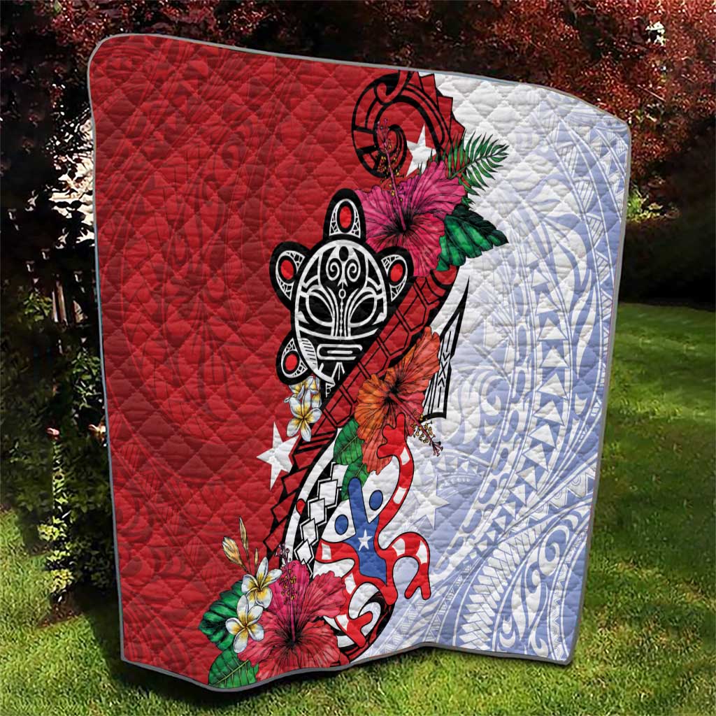 Puerto Rico Boricua Quilt Taino - Polynesia Tribal Mix - Wonder Print Shop