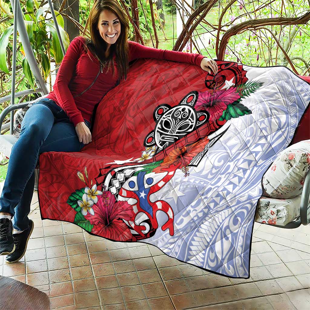 Puerto Rico Boricua Quilt Taino - Polynesia Tribal Mix - Wonder Print Shop