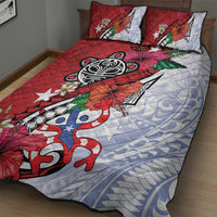 Puerto Rico Boricua Quilt Bed Set Taino - Polynesia Tribal Mix - Wonder Print Shop