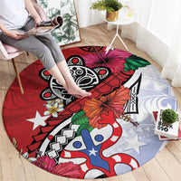 Puerto Rico Boricua Round Carpet Taino - Polynesia Tribal Mix - Wonder Print Shop