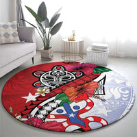 Puerto Rico Boricua Round Carpet Taino - Polynesia Tribal Mix - Wonder Print Shop
