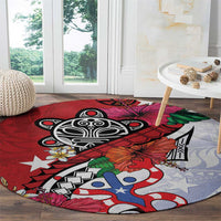 Puerto Rico Boricua Round Carpet Taino - Polynesia Tribal Mix - Wonder Print Shop