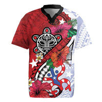 Puerto Rico Boricua Rugby Jersey Taino - Polynesia Tribal Mix - Wonder Print Shop