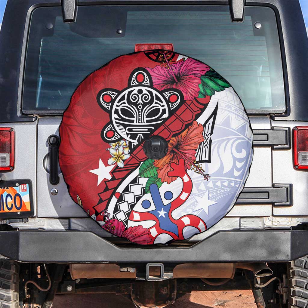 Puerto Rico Boricua Spare Tire Cover Taino - Polynesia Tribal Mix - Wonder Print Shop