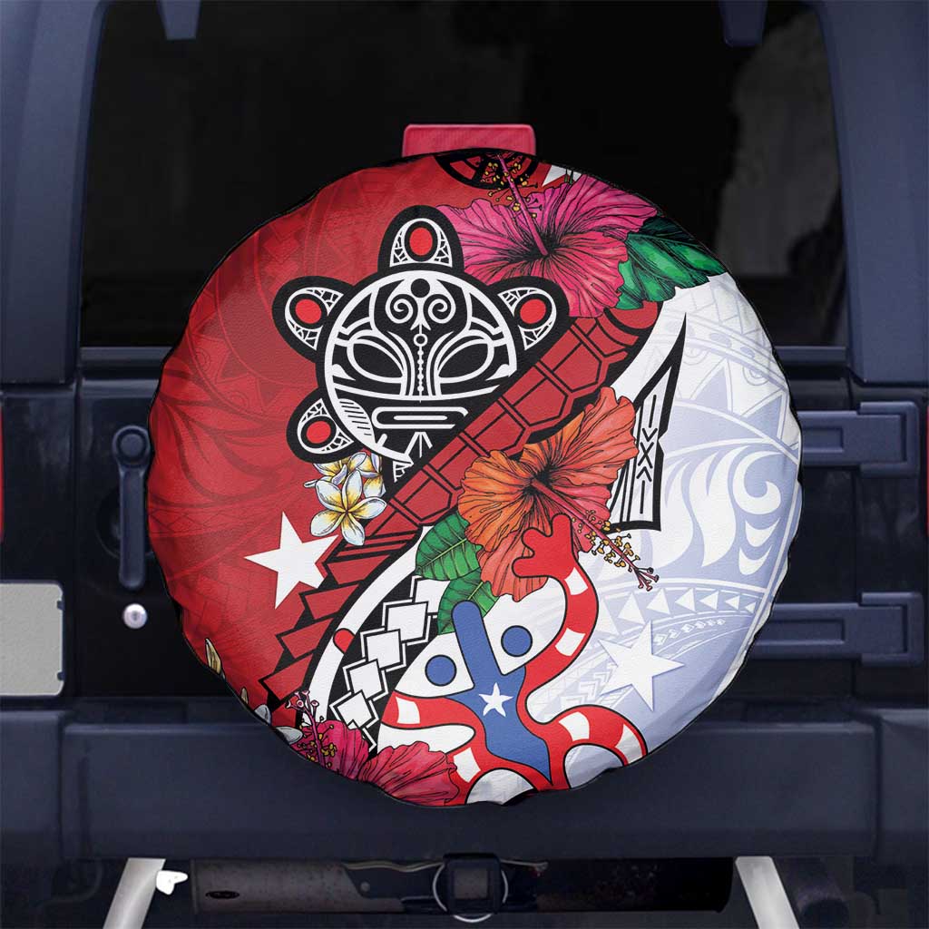 Puerto Rico Boricua Spare Tire Cover Taino - Polynesia Tribal Mix - Wonder Print Shop