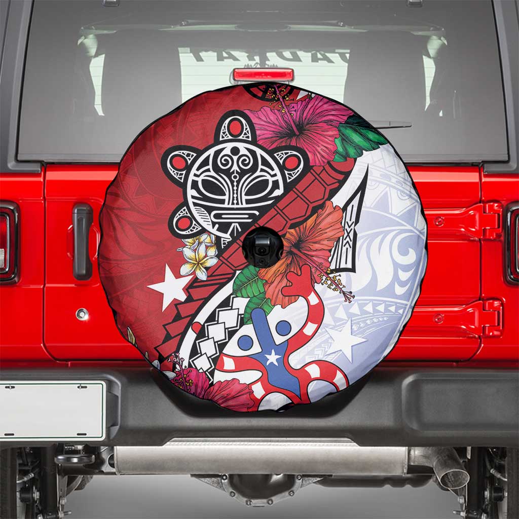 Puerto Rico Boricua Spare Tire Cover Taino - Polynesia Tribal Mix - Wonder Print Shop