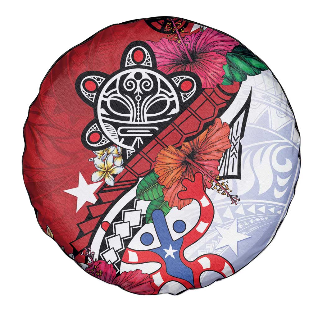 Puerto Rico Boricua Spare Tire Cover Taino - Polynesia Tribal Mix - Wonder Print Shop