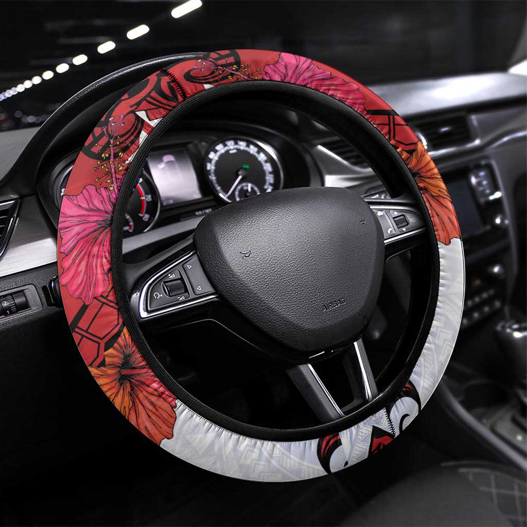 Puerto Rico Boricua Steering Wheel Cover Taino - Polynesia Tribal Mix - Wonder Print Shop
