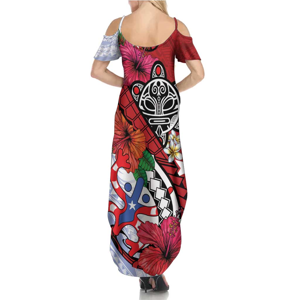Puerto Rico Boricua Summer Maxi Dress Taino - Polynesia Tribal Mix - Wonder Print Shop