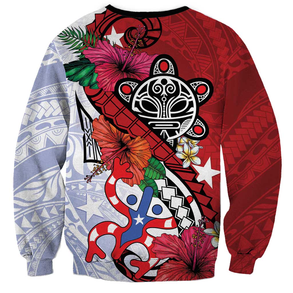Puerto Rico Boricua Sweatshirt Taino - Polynesia Tribal Mix - Wonder Print Shop