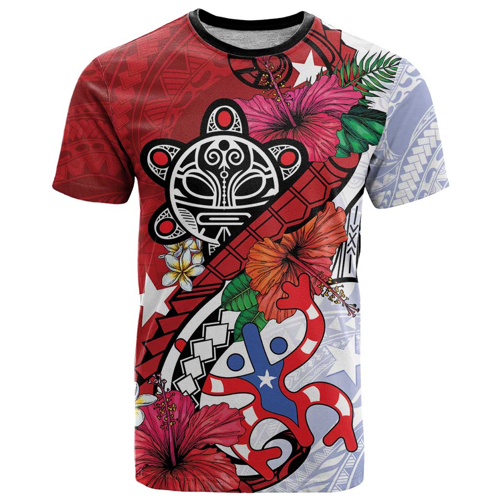 Puerto Rico Boricua T Shirt Taino - Polynesia Tribal Mix - Wonder Print Shop
