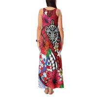 Puerto Rico Boricua Tank Maxi Dress Taino - Polynesia Tribal Mix - Wonder Print Shop