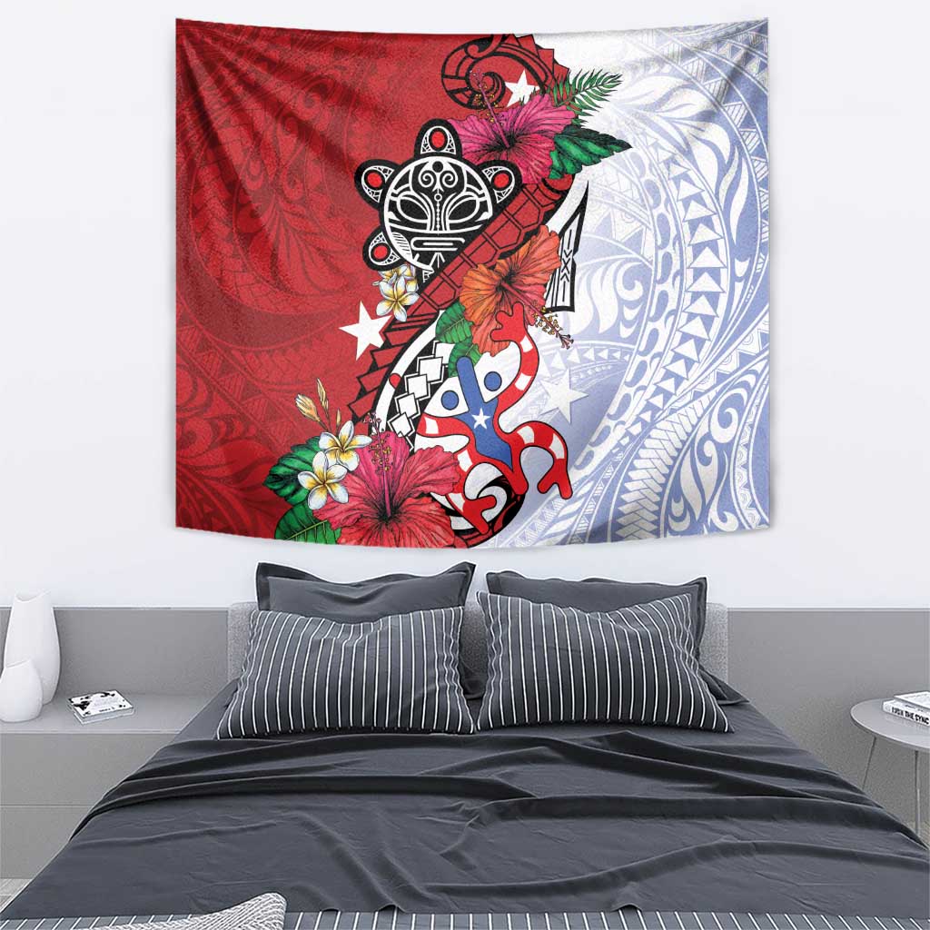 Puerto Rico Boricua Tapestry Taino - Polynesia Tribal Mix - Wonder Print Shop