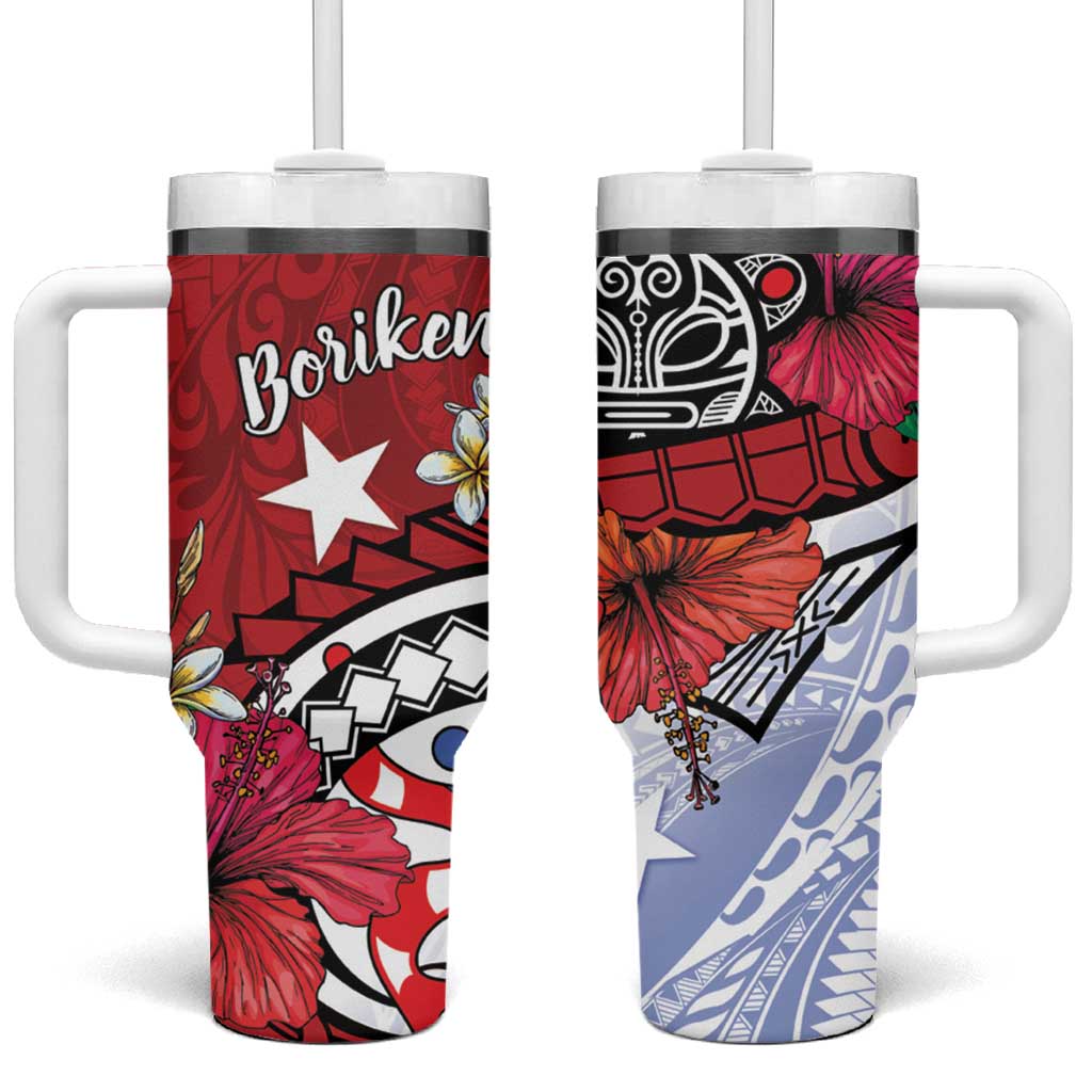 Puerto Rico Boricua Tumbler With Handle Taino - Polynesia Tribal Mix - Wonder Print Shop