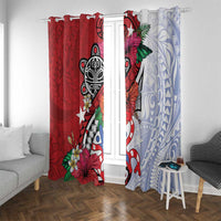 Puerto Rico Boricua Window Curtain Taino - Polynesia Tribal Mix - Wonder Print Shop