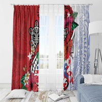 Puerto Rico Boricua Window Curtain Taino - Polynesia Tribal Mix - Wonder Print Shop