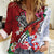 Puerto Rico Boricua Women Casual Shirt Taino - Polynesia Tribal Mix - Wonder Print Shop