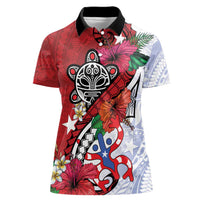 Puerto Rico Boricua Women Polo Shirt Taino - Polynesia Tribal Mix - Wonder Print Shop