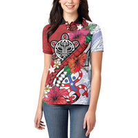 Puerto Rico Boricua Women Polo Shirt Taino - Polynesia Tribal Mix - Wonder Print Shop