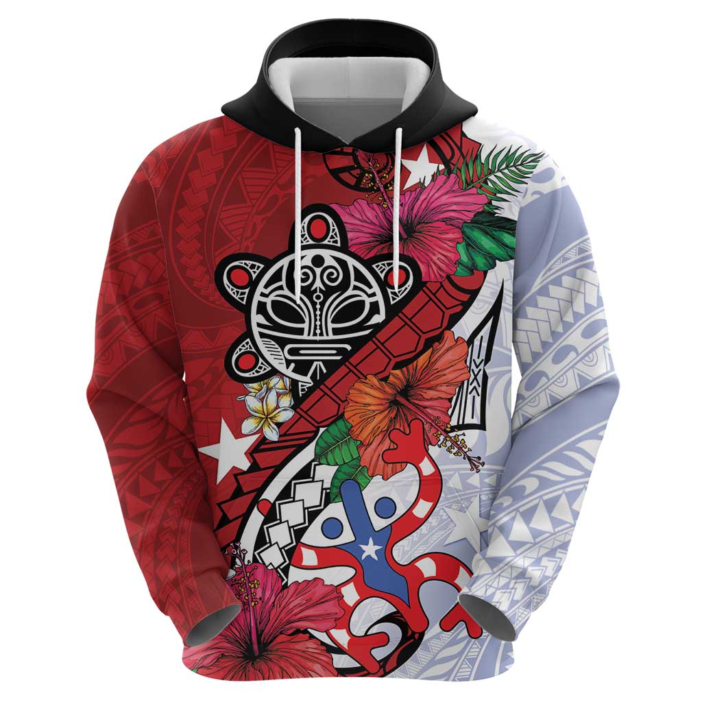 Puerto Rico Boricua Zip Hoodie Taino - Polynesia Tribal Mix - Wonder Print Shop