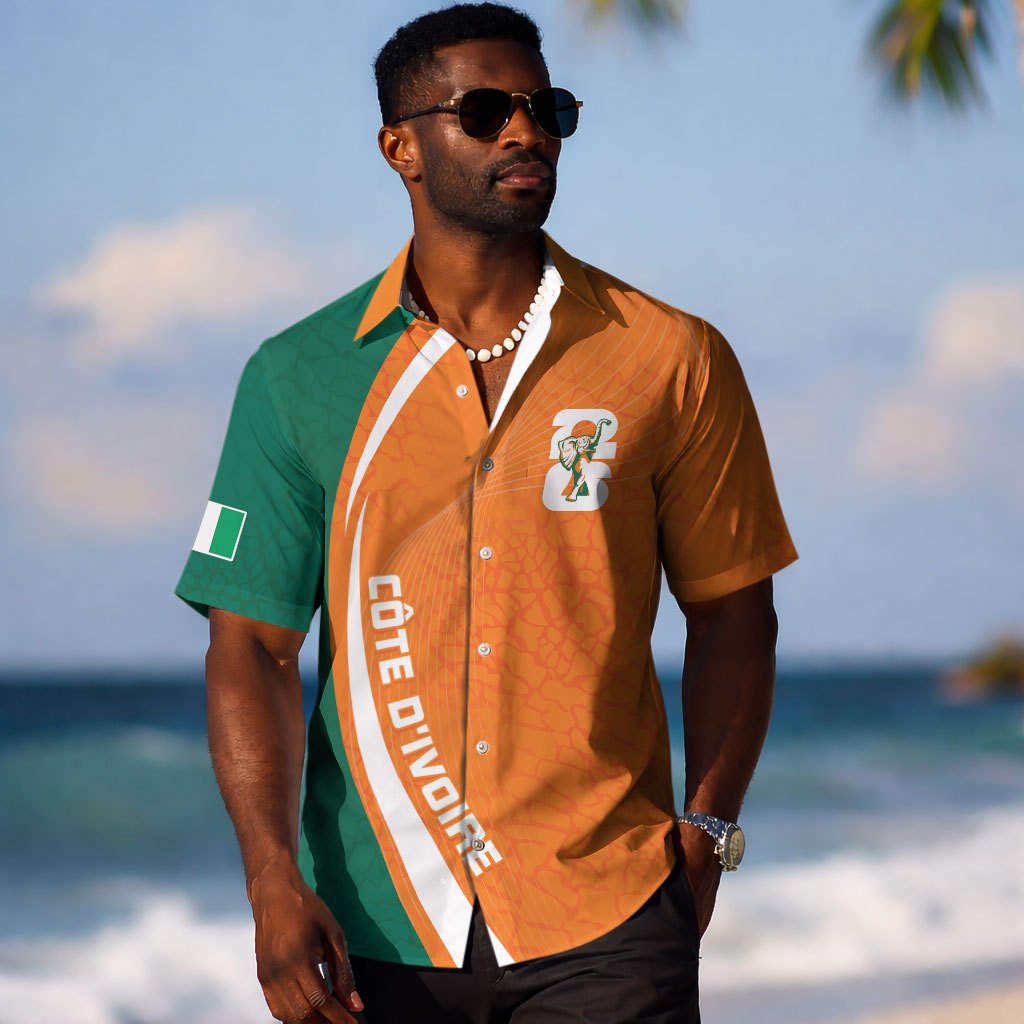 Cote d'Ivoire WC2026 Custom Hawaiian Shirt Making History - GO Elephants LT7