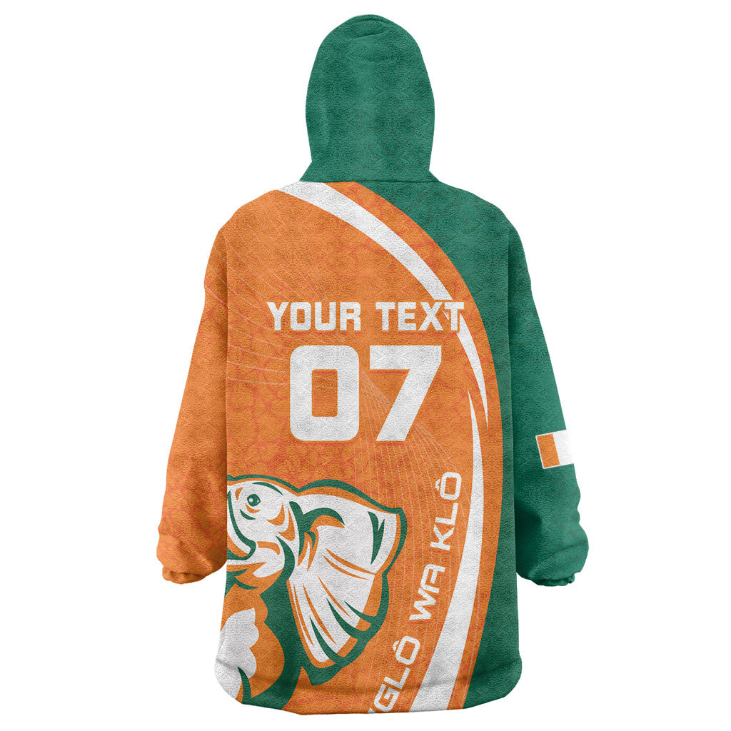 Cote d'Ivoire WC2026 Custom Kid Wearable Blanket Hoodie Making History - GO Elephants
