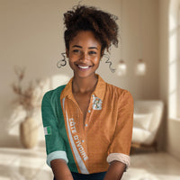Cote d'Ivoire WC2026 Custom Women Casual Shirt Making History - GO Elephants