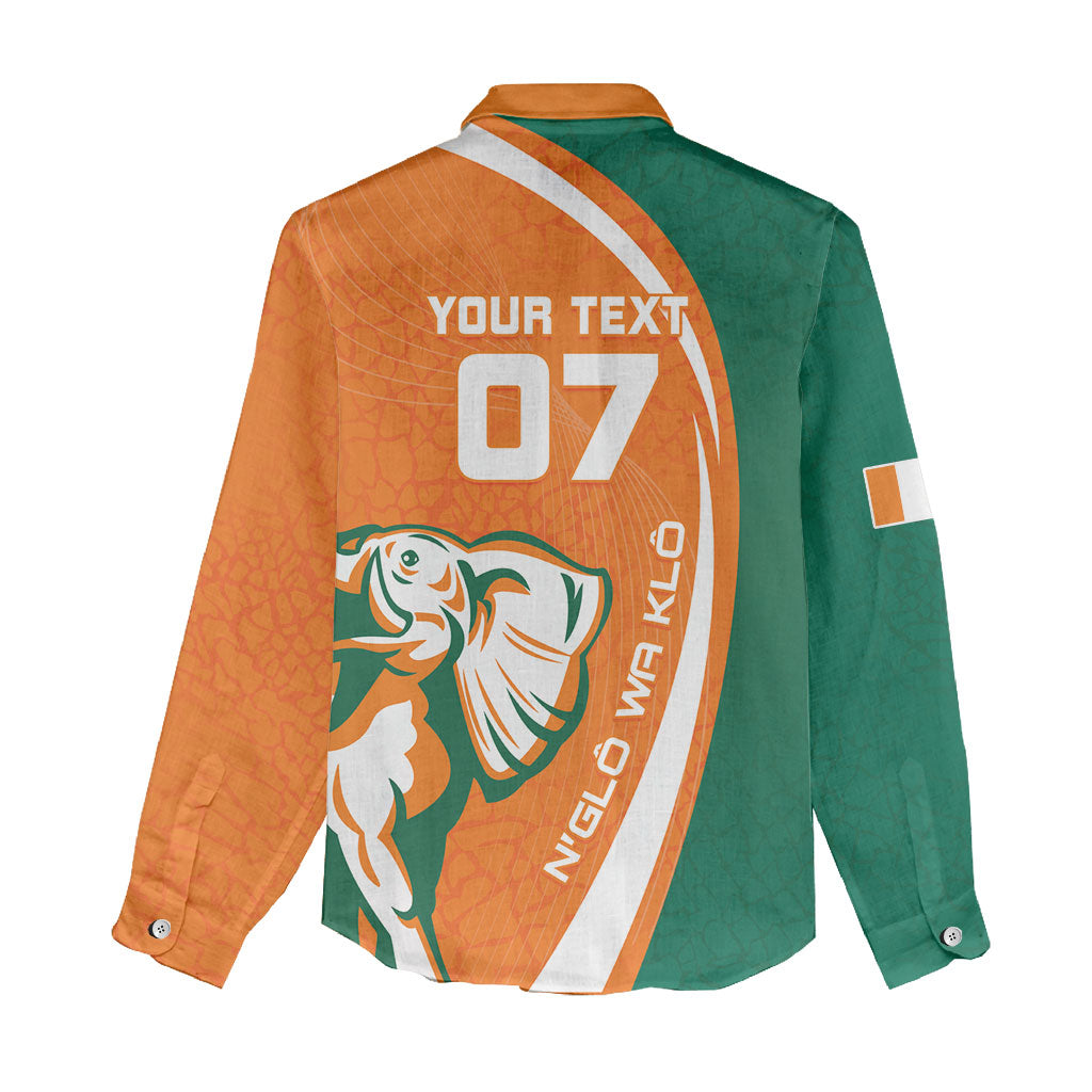 Cote d'Ivoire WC2026 Custom Women Casual Shirt Making History - GO Elephants
