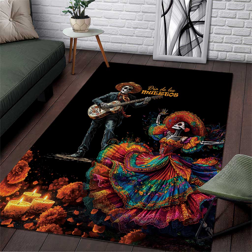 Mexico Dia de los Muertos Area Rug La Calavera Catrina LT7 - Wonder Print Shop