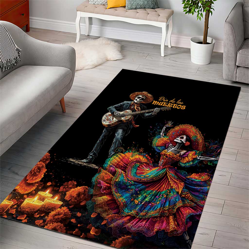 Mexico Dia de los Muertos Area Rug La Calavera Catrina LT7 - Wonder Print Shop