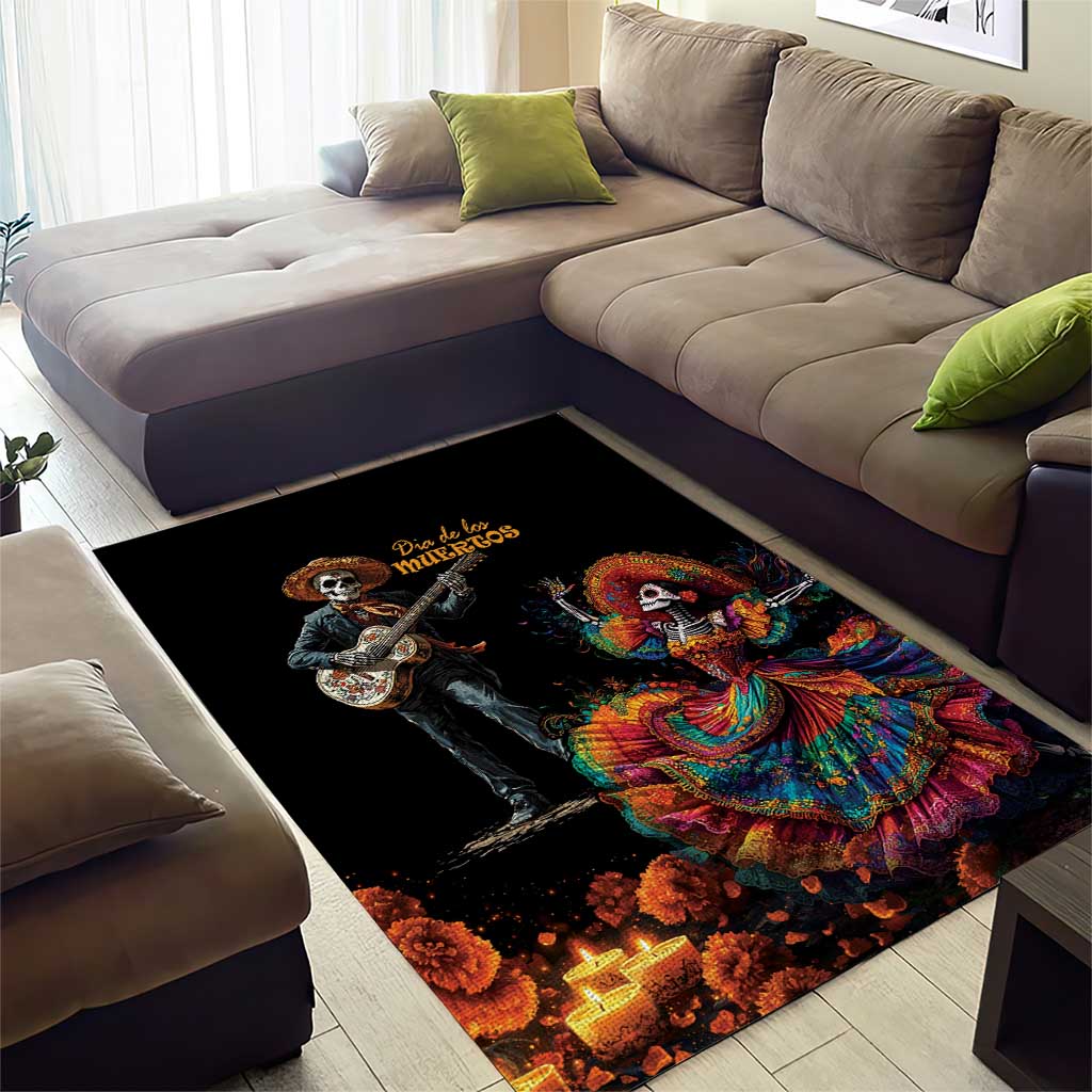 Mexico Dia de los Muertos Area Rug La Calavera Catrina LT7 - Wonder Print Shop