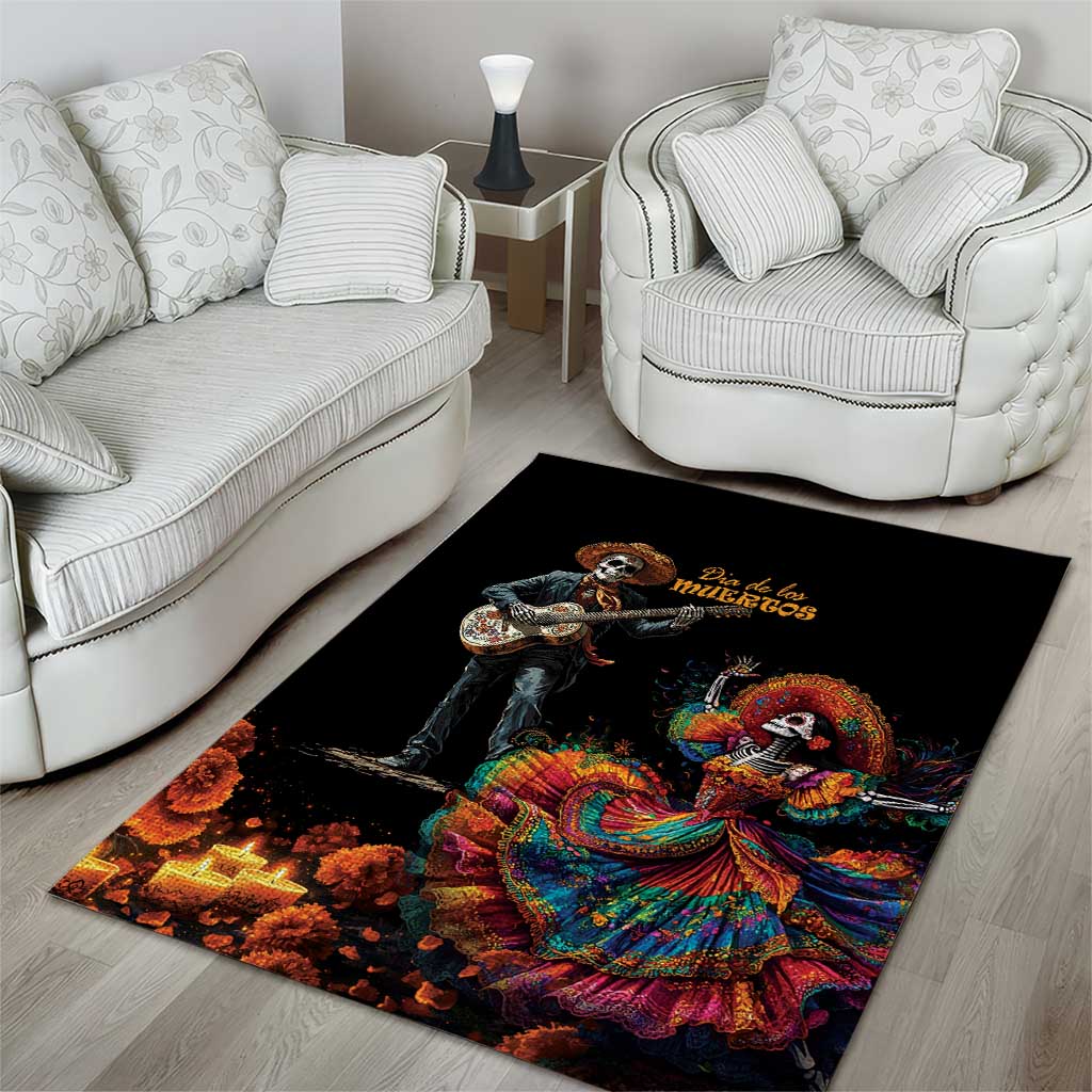Mexico Dia de los Muertos Area Rug La Calavera Catrina LT7 - Wonder Print Shop