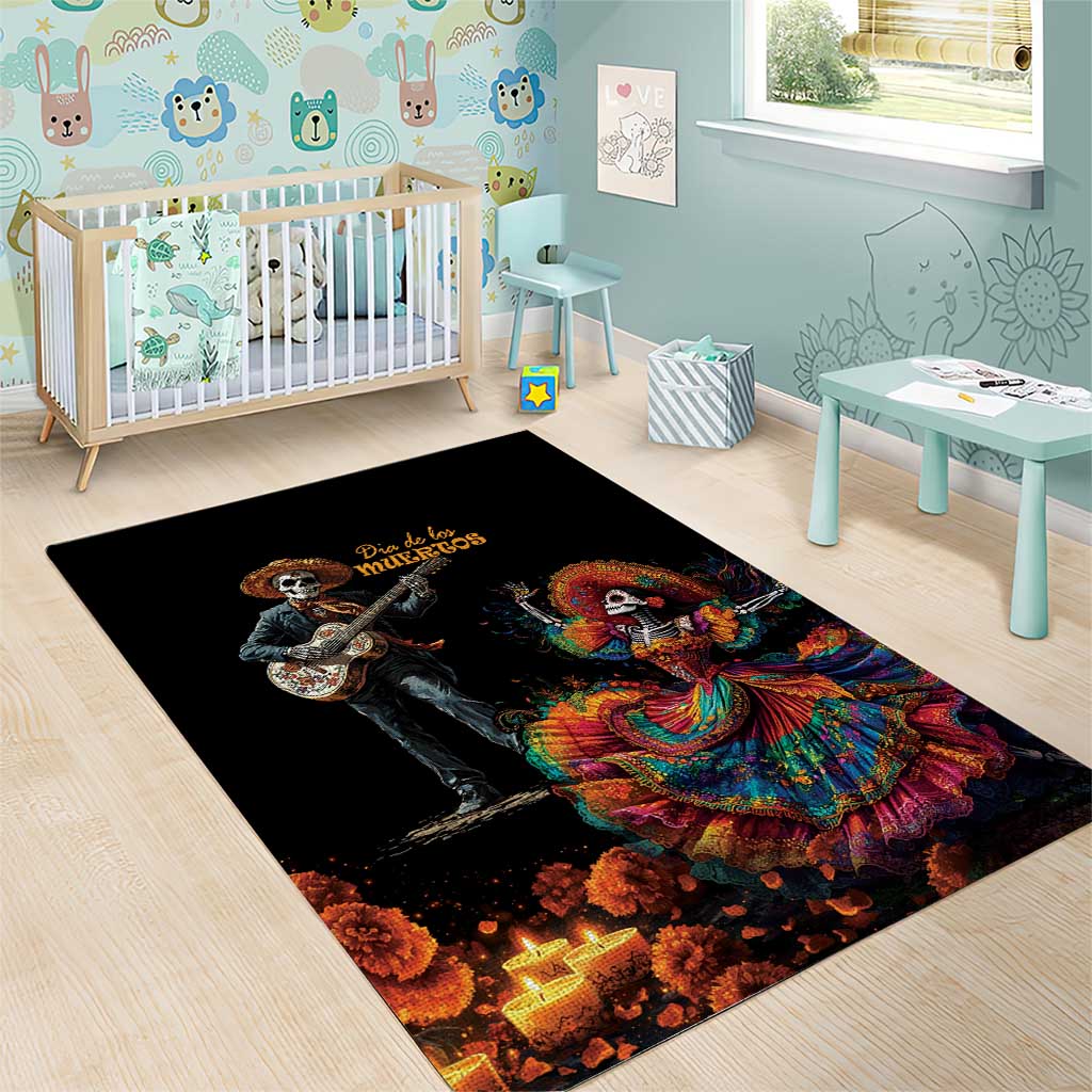 Mexico Dia de los Muertos Area Rug La Calavera Catrina LT7 - Wonder Print Shop