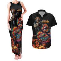 Mexico Dia de los Muertos Couples Matching Tank Maxi Dress and Hawaiian Shirt La Calavera Catrina LT7 - Wonder Print Shop