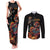 Mexico Dia de los Muertos Couples Matching Tank Maxi Dress and Long Sleeve Button Shirt La Calavera Catrina LT7 - Wonder Print Shop