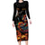 Mexico Dia de los Muertos Family Matching Long Sleeve Bodycon Dress and Hawaiian Shirt La Calavera Catrina LT7 - Wonder Print Shop