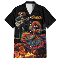 Mexico Dia de los Muertos Family Matching Off The Shoulder Long Sleeve Dress and Hawaiian Shirt La Calavera Catrina - Wonder Print Shop