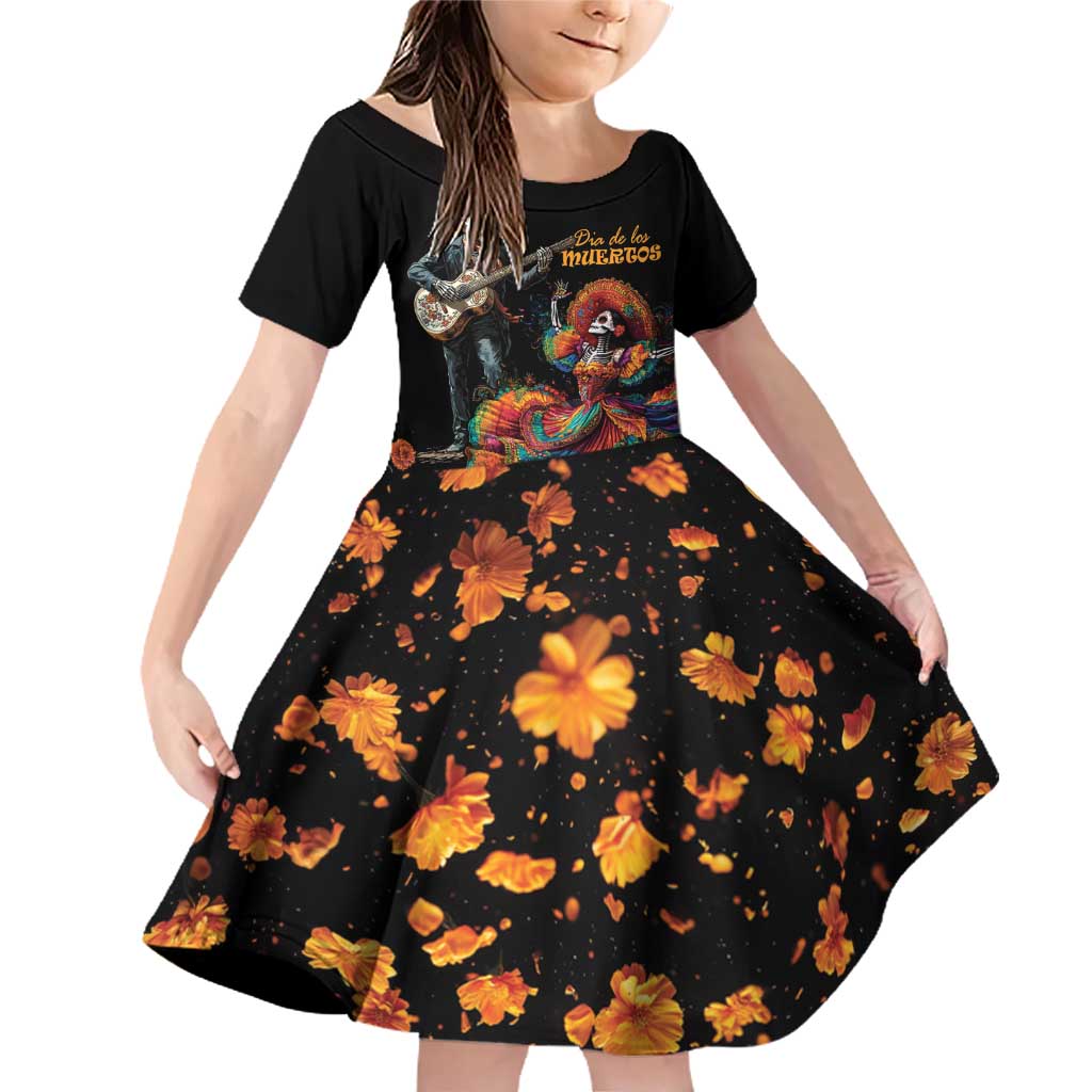 Mexico Dia de los Muertos Family Matching Off Shoulder Short Dress and Hawaiian Shirt La Calavera Catrina LT7 - Wonder Print Shop