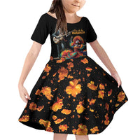 Mexico Dia de los Muertos Family Matching Off Shoulder Short Dress and Hawaiian Shirt La Calavera Catrina LT7 - Wonder Print Shop