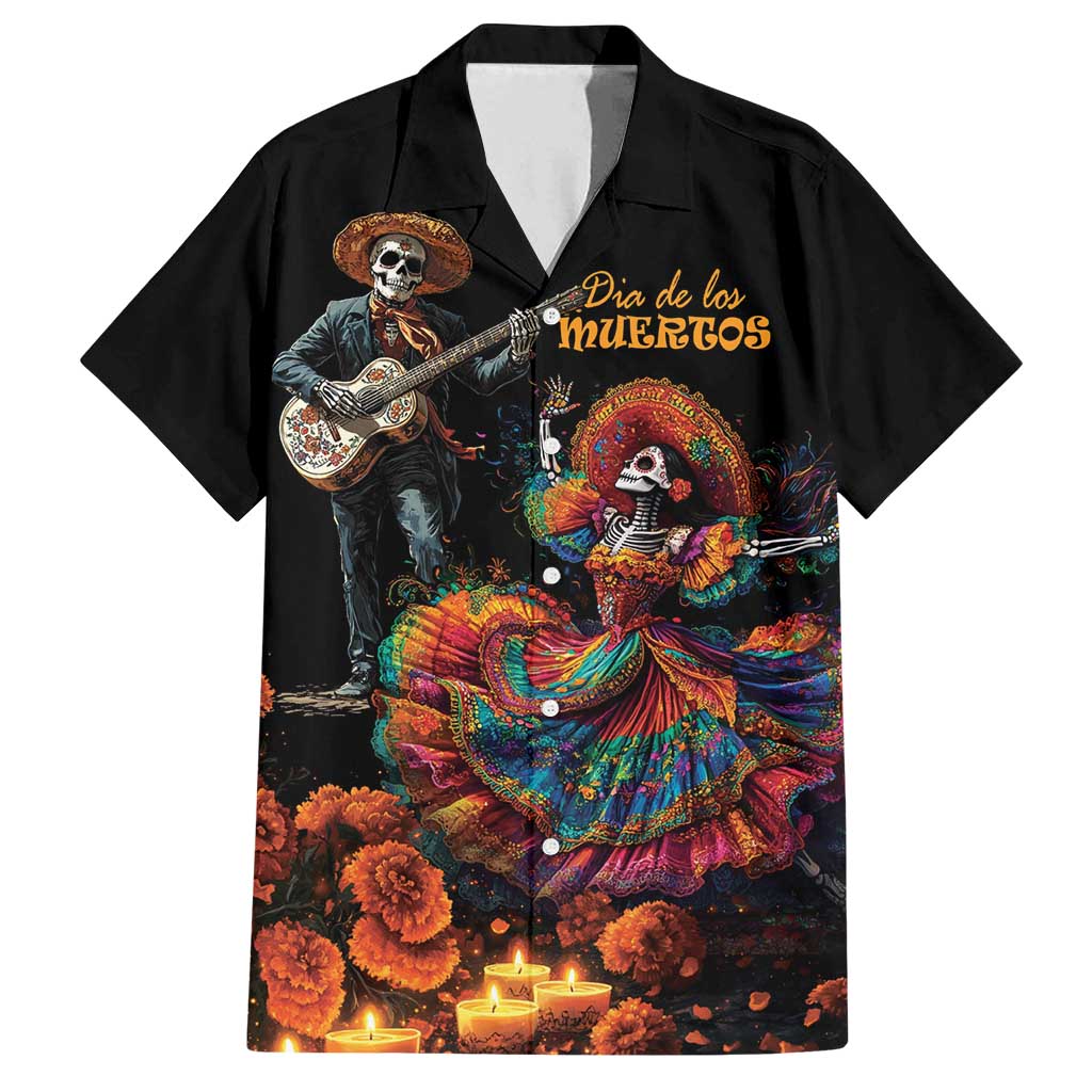 Mexico Dia de los Muertos Family Matching Off Shoulder Short Dress and Hawaiian Shirt La Calavera Catrina LT7 - Wonder Print Shop