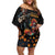 Mexico Dia de los Muertos Family Matching Off Shoulder Short Dress and Hawaiian Shirt La Calavera Catrina LT7 - Wonder Print Shop